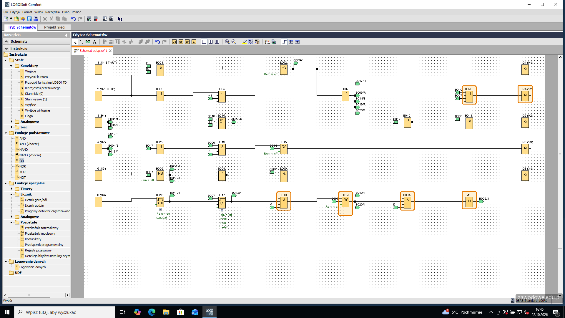 Okno aplikacji po kroku 25