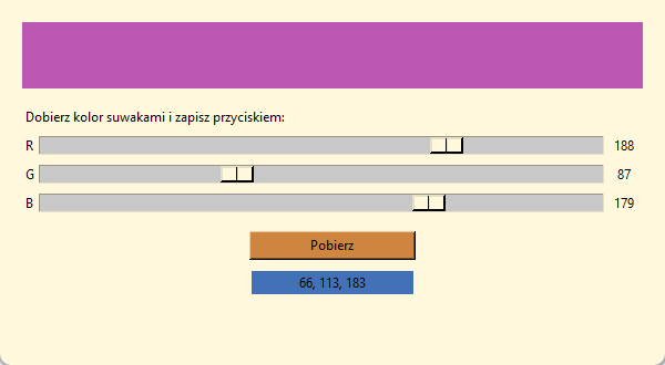 Okno aplikacji po kroku 28