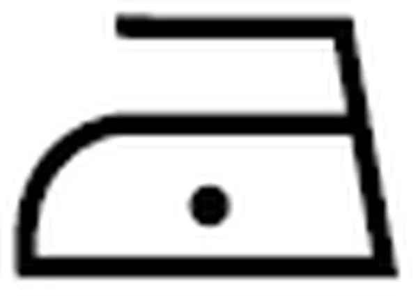 Symbol żelazka z jedną kropką