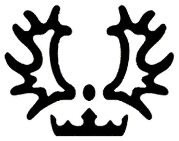 Piętno rasowe w kształcie poroża z koroną