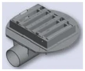 Wpust deszczowy 4 - szary model wpustu