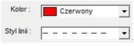 Okno 4 - okno dialogowe z parametrami linii