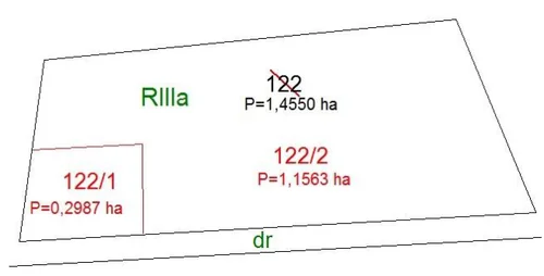 Rysunek 2 - szkic podziału działki