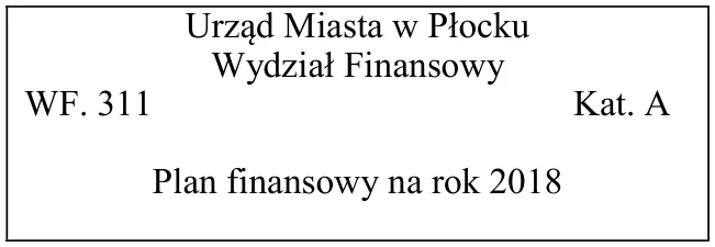 Wariant D - opis teczki aktowej Urzędu Miasta w Płocku