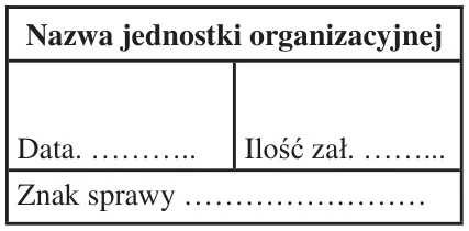 Wariant A - wzór pieczęci wpływu z nazwą jednostki organizacyjnej