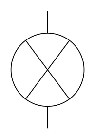 Rysunek 1 - okrągły symbol graficzny elementu elektrycznego