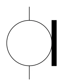 Rysunek 2 - okrągły symbol graficzny elementu elektrycznego