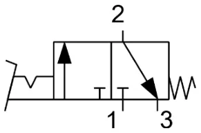 Rysunek 1 - symbol zaworu 3/2