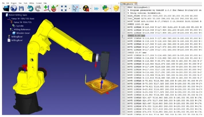 D - zrzut ekranu programu RoboDK