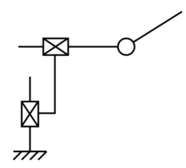 Rysunek 1 - schemat kinematyczny manipulatora