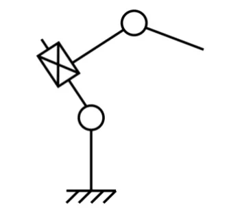 Rysunek 2 - schemat kinematyczny manipulatora
