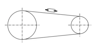 Rysunek 3 - symbol przekładni cięgnowej