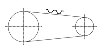 Rysunek 4 - symbol przekładni cięgnowej