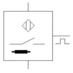 Rysunek 3 - symbol czujnika zbliżeniowego