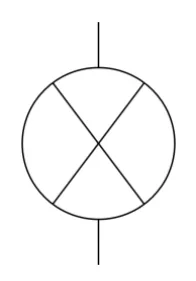 Rysunek 1 - okrągły symbol graficzny elementu elektrycznego