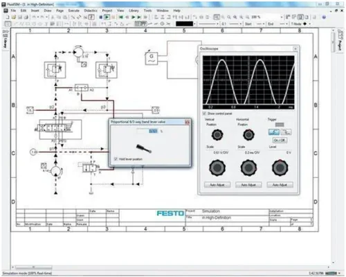 Program 2. FluidSim - zrzut ekranu programu