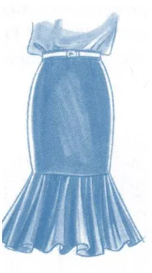 Ilustracja 1 - szkic spódnicy