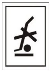 Znak C - piktogram manipulacyjny w ramce