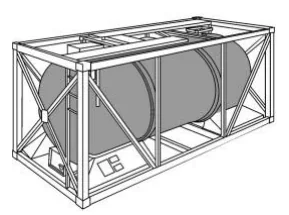 Kontener 4 - kontener z cylindrycznym zbiornikiem w ramie